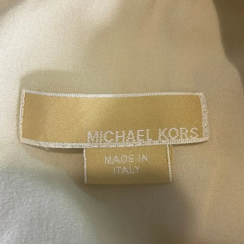 Michael Kors Dress Size 4 Vintage Classic Timeless Wool Blend Cream‎ Black